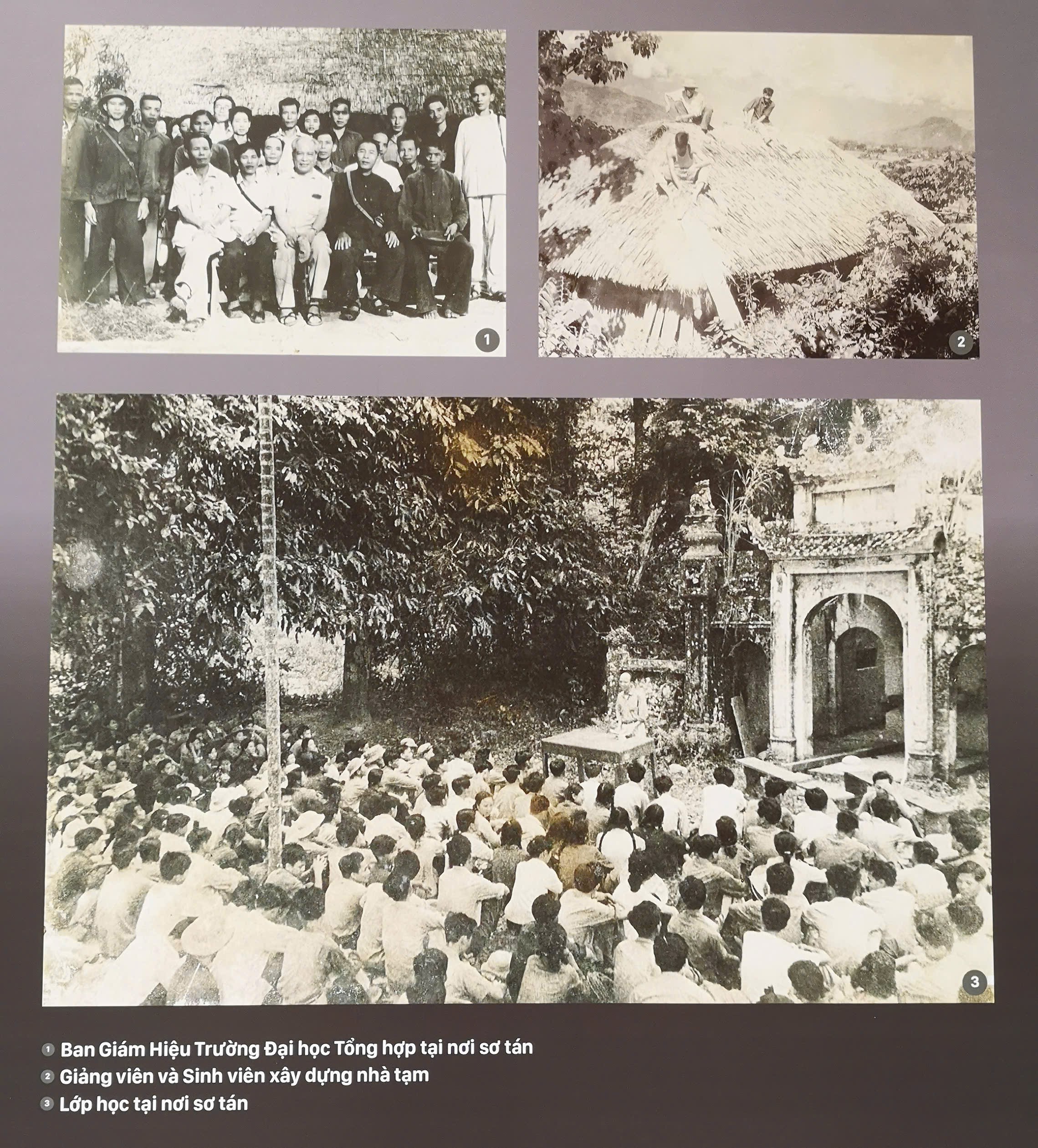 Những năm tháng chiến tranh, giảng viên, sinh viên trường Đại học Tổng hợp phải dựng những lớp học sơ tán