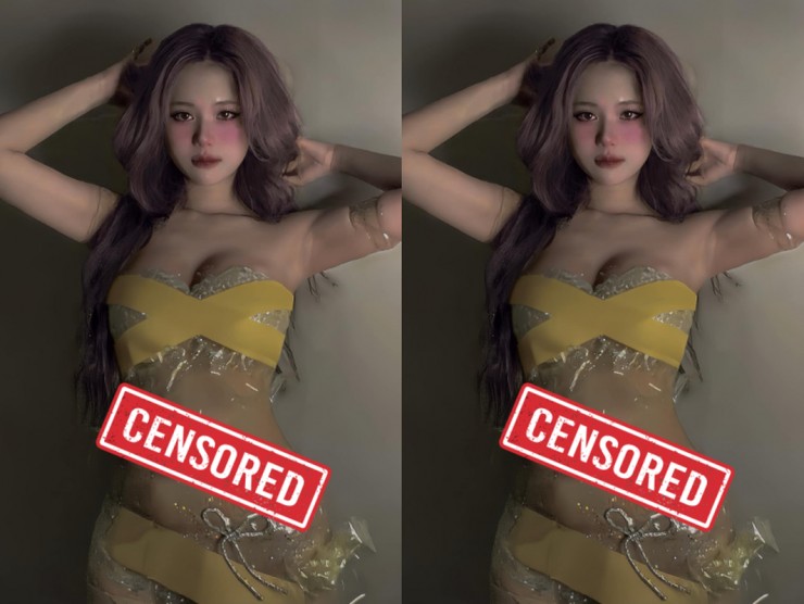 Nữ coser chơi lớn, khoe váy băng keo trong suốt - 2