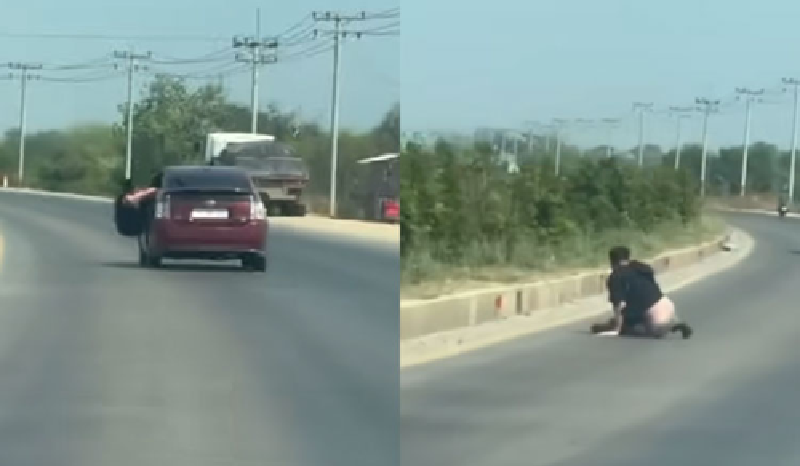 Khoảnh khắc thót tim: Nạn nhân bị lừa bắt cóc sang Campuchia nhảy xuống xe đang chạy giữa đường cao tốc để thoát thân bằng mọi giá- Ảnh 2. Khoảnh khắc thót tim: Nạn nhân bị lừa bắt cóc sang Campuchia nhảy xuống xe đang chạy giữa đường cao tốc để thoát thân bằng mọi giá- Ảnh 2.