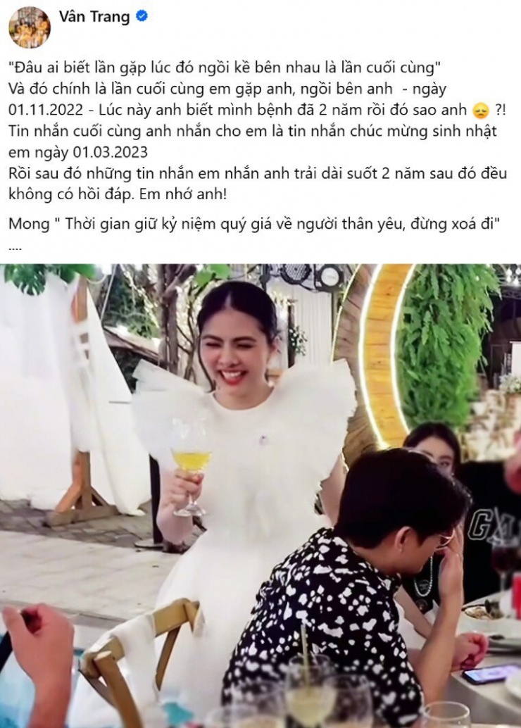 Vân Trang khóc khi dâng cơm đặt lên bàn thờ Quý Bình, đăng tâm thư: