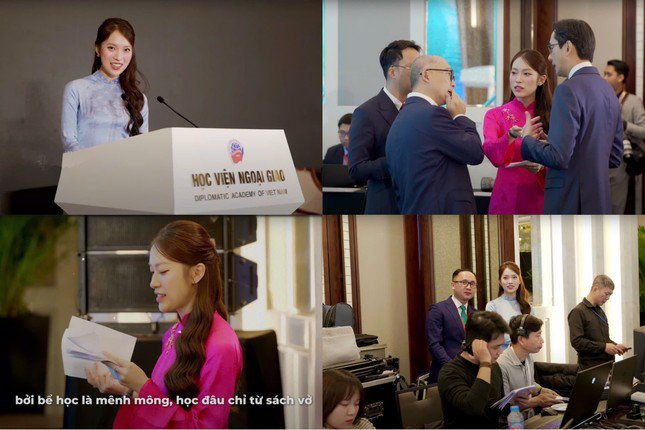 Khánh Vy chia sẻ những áp lực và quá trình làm việc của một người dẫn chương trình tại diễn đàn quốc tế. Nguồn: Khánh Vy Official