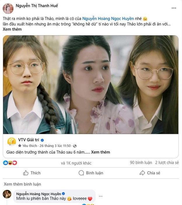 Thanh Huế tự nhận mình là... cô của Ngọc Huyền