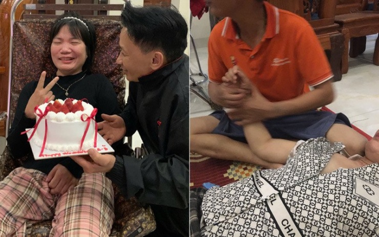 Chứng kiến bố chăm sóc mẹ tận tình, Nhung rất cảm động 