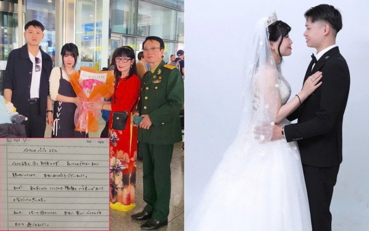 Bố mẹ Dương ra sân bay đón con trai và con dâu tương lai. Cặp đôi dự định tổ chức đám cưới trong năm 2025