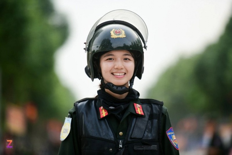 Bảo Trinh rạng rỡ trên thao trường. Ảnh: Znews