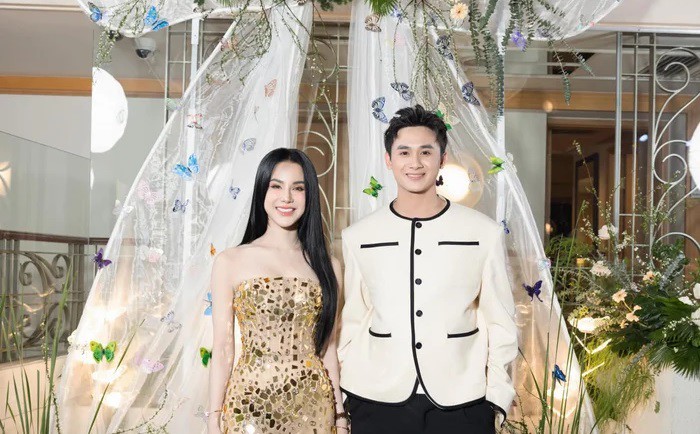 Diệp Lâm Anh và Phạm Kiên. (Ảnh: FBNV)