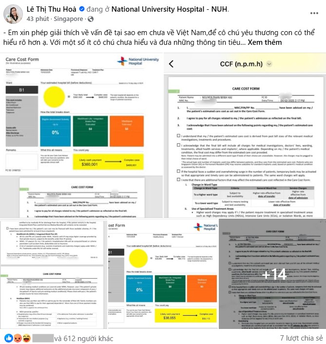 Chị Thu Hòa từng chia sẻ về chuyện sao kê trên Facebook cá nhân hồi tháng 4 vừa qua.