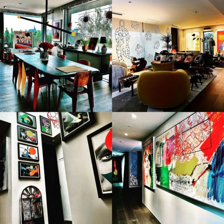 ... và bộ sưu tập nghệ thuật đồ sộ