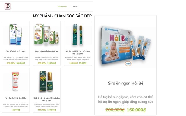 Trước đó, khi còn tồn tại website này bày bán nhiều loại sản phẩm.