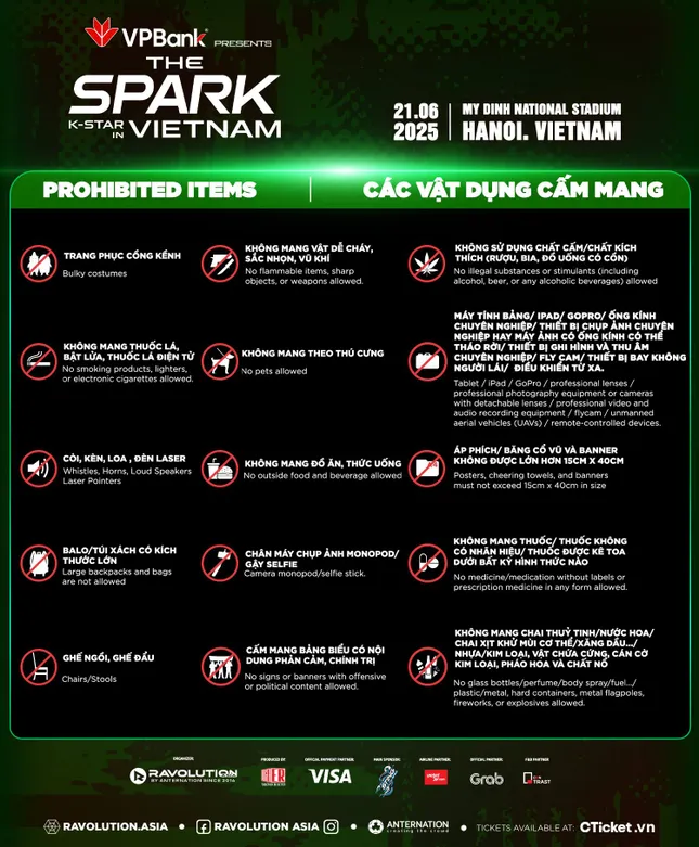 Các vật bị cấm.