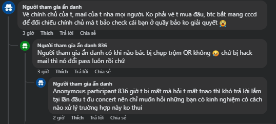 Người này hoang mang khi đến đổi vòng lại phát hiện ra QR của mình đã bị quét mã