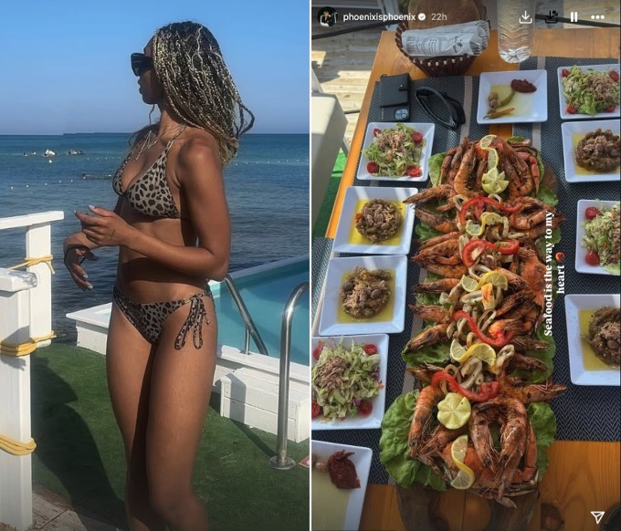 Phoenix khoe ảnh trong tiệc độc thân của mẹ.