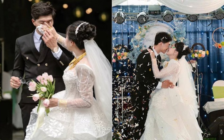 Chú rể xúc động trong ngày cưới 