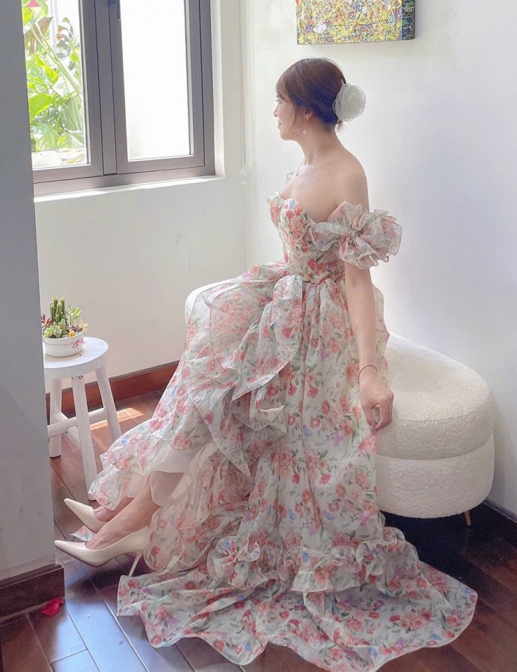 Chị Tiên gây ấn tượng với hình ảnh nữ tính 