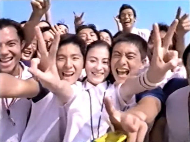 Huỳnh Tông Trạch và Trương Bá Chi đóng quảng cáo. Ảnh: Weibo