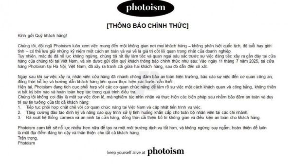 Công an vào cuộc vụ cô gái Việt tố bị du khách Hàn hành hung tại tiệm photobooth 1752547185 398 6 n width1052height662