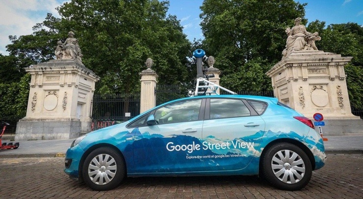 Một chiếc xe chụp ảnh đường phố của Google. Ảnh: Virginie Lefour/ Belga/ AFP via Getty Images.