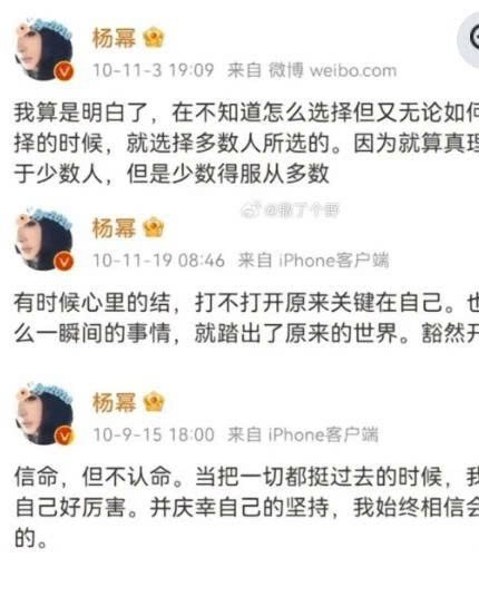 Những dòng trạng thái của Dương Mịch đăng tải năm 2010.