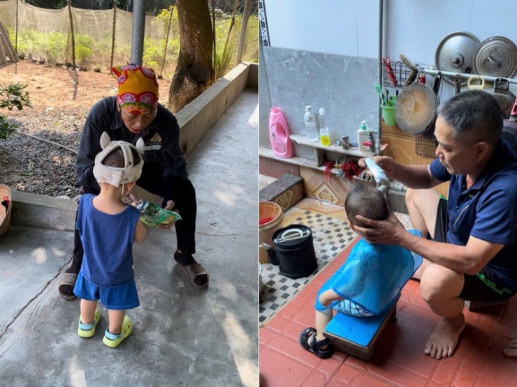 Những khoảnh khắc bố mẹ chồng chăm sóc cháu nội khiến Tiên thấy ấm áp 