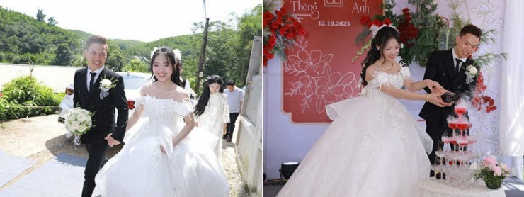 Khoảnh khắc hạnh phúc của cặp đôi trong ngày cưới 