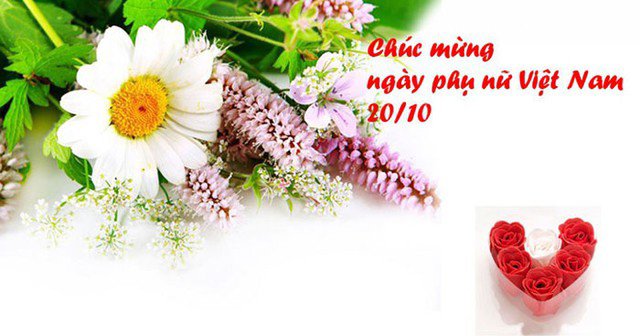 Thiệp chúc mừng 20/10 gửi tặng phụ nữ Việt Nam.