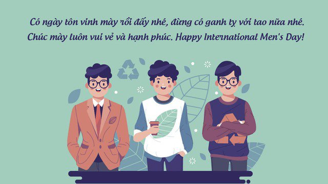 Thiệp chúc mừng ngày Quốc tế Nam giới hài hước.