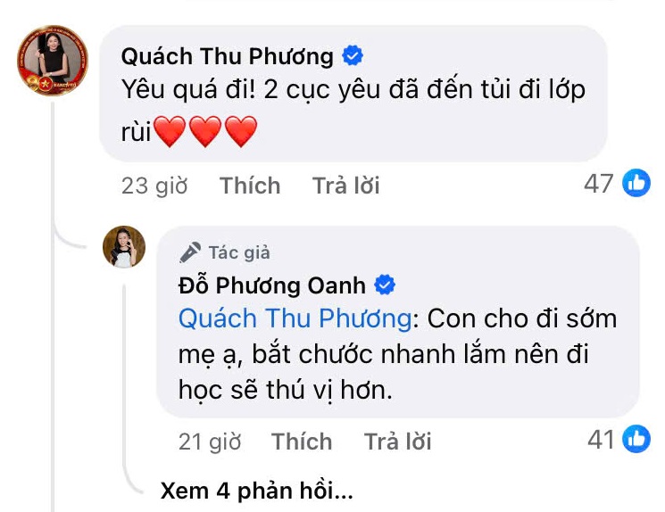 Lý do Phương Oanh cho 2 nhóc tỳ
