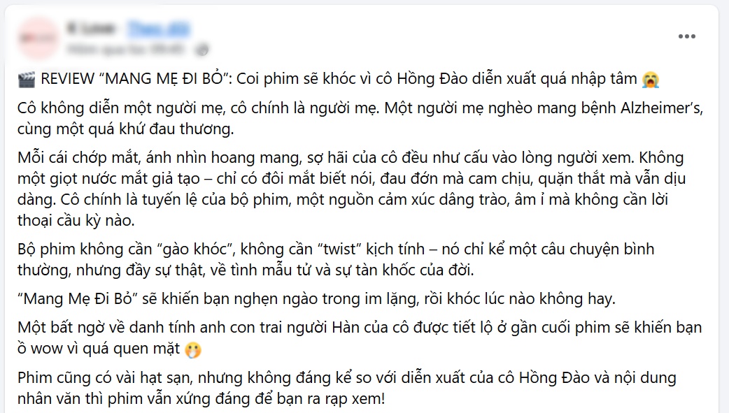 MXH tranh cãi không dứt vì phim Việt top 1 phòng vé: Người khóc đến “váng đầu”, người xem xong uất ức cả đêm- Ảnh 3. MXH tranh cãi không dứt vì phim Việt top 1 phòng vé: Người khóc đến “váng đầu”, người xem xong uất ức cả đêm- Ảnh 3.