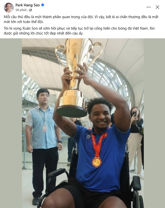 HLV Park Hang-seo chúc mừng đội tuyển Việt Nam, hy vọng Xuân Son sớm hồi phục - 2