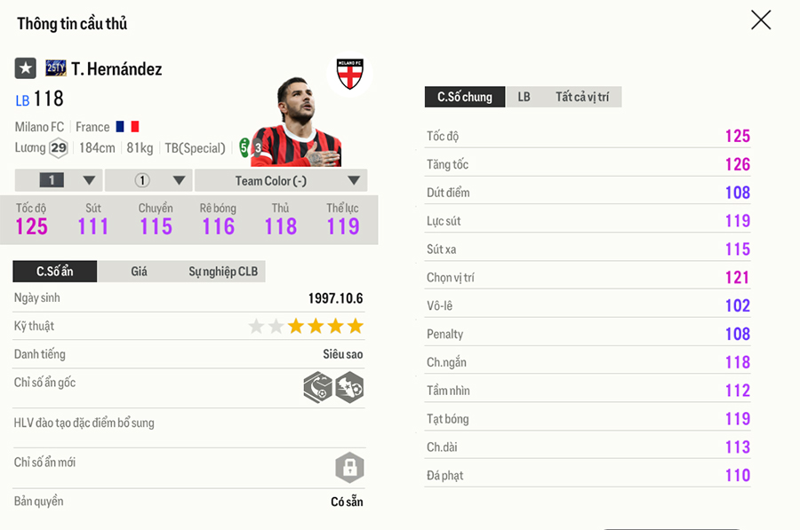 25ty-1-theo Chỉ số thẻ Team Of The Tear 2025 FC Online trong bản cập nhật 18/1 25ty 1 theo