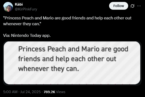 Mario kiên trì giải cứu công chúa Peach suốt 40 năm nay, nhưng Nintendo bảo họ chỉ là bạn tốt- Ảnh 1. Mario kiên trì giải cứu công chúa Peach suốt 40 năm nay, nhưng Nintendo bảo họ chỉ là bạn tốt- Ảnh 1.