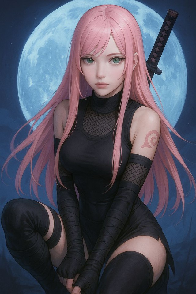 Khi AI “nâng cấp” nhan sắc Sakura: Nữ ninja làng Lá đẹp nóng bỏng ăn đứt nguyên tác- Ảnh 4.