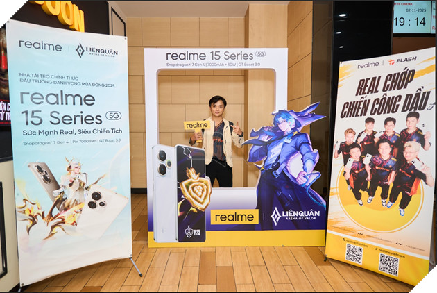 Check-in cùng realme 15 Series 5G để nhận giảm giá Quân Huy