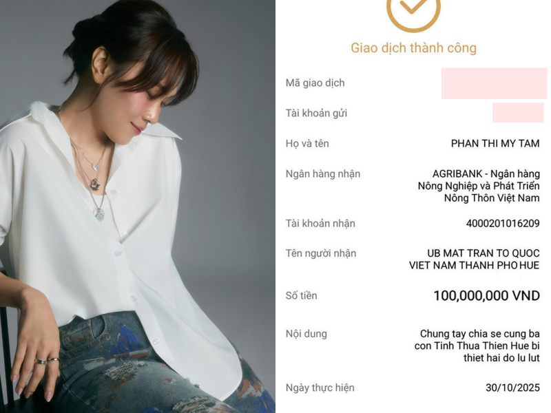 Hồ Ngọc Hà - Mỹ Tâm và dàn sao Việt giúp đỡ bà con vùng lũ, có 1 nội dung chuyển khoản rất đặc biệt- Ảnh 1. Hồ Ngọc Hà - Mỹ Tâm và dàn sao Việt giúp đỡ bà con vùng lũ, có 1 nội dung chuyển khoản rất đặc biệt- Ảnh 1.