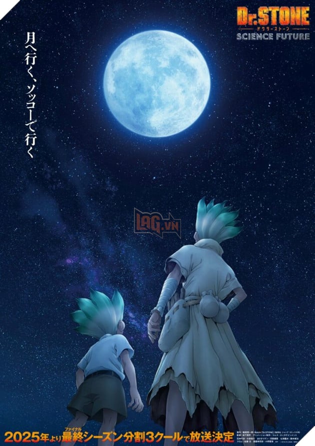 Dr. Stone Mua 4 “Science Future”: Cai ket hoang trang voi 3 phan trai dai trong 3 nam lien Dr. Stone mùa thứ 4: Science Future, đồng thời cũng là mùa cuối cùng của sê-ri anime khoa học đình đám đã chính thức công bố thêm các thông tin mới.