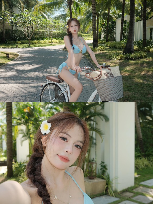 TikToker Hà Môi tung bộ sưu tập loạt ảnh diện bikini hút mắt, nóng hơn cả thời tiết!- Ảnh 8.