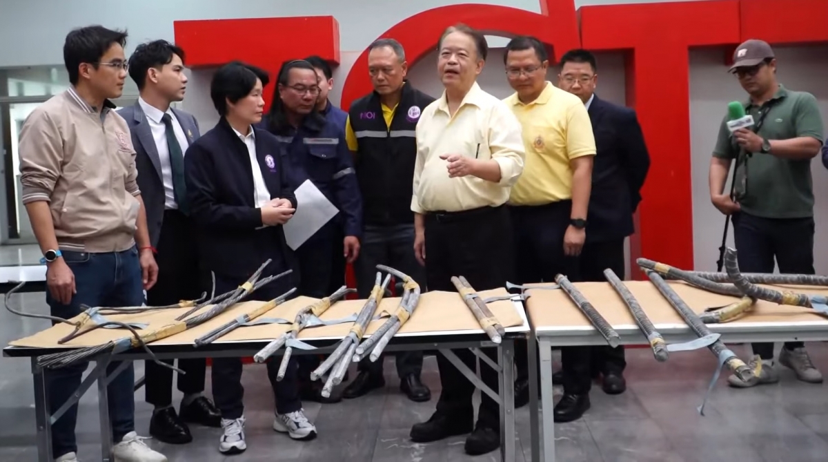 Thái Lan điều tra mẫu vật liệu từ công trình bị sập ở Bangkok do động đất- Ảnh 1. Thái Lan điều tra mẫu vật liệu từ công trình bị sập ở Bangkok do động đất- Ảnh 1.