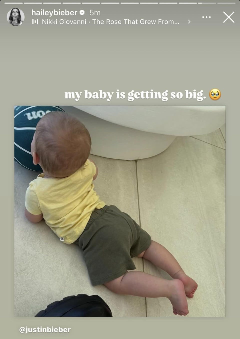 Bức ảnh con trai 8 tháng tuổi của Justin Bieber khiến MXH bùng nổ- Ảnh 2.