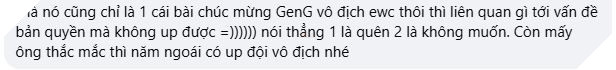 Kenh Tin Tuc LCK Chinh Thuc Tai Viet Nam Phai Len Tieng Ve Ban Quyen Esports World Cup 2025 4 Hàng loạt bình luận chỉ trích trang LCK vì không đưa tin GEN.G vô địch EWC