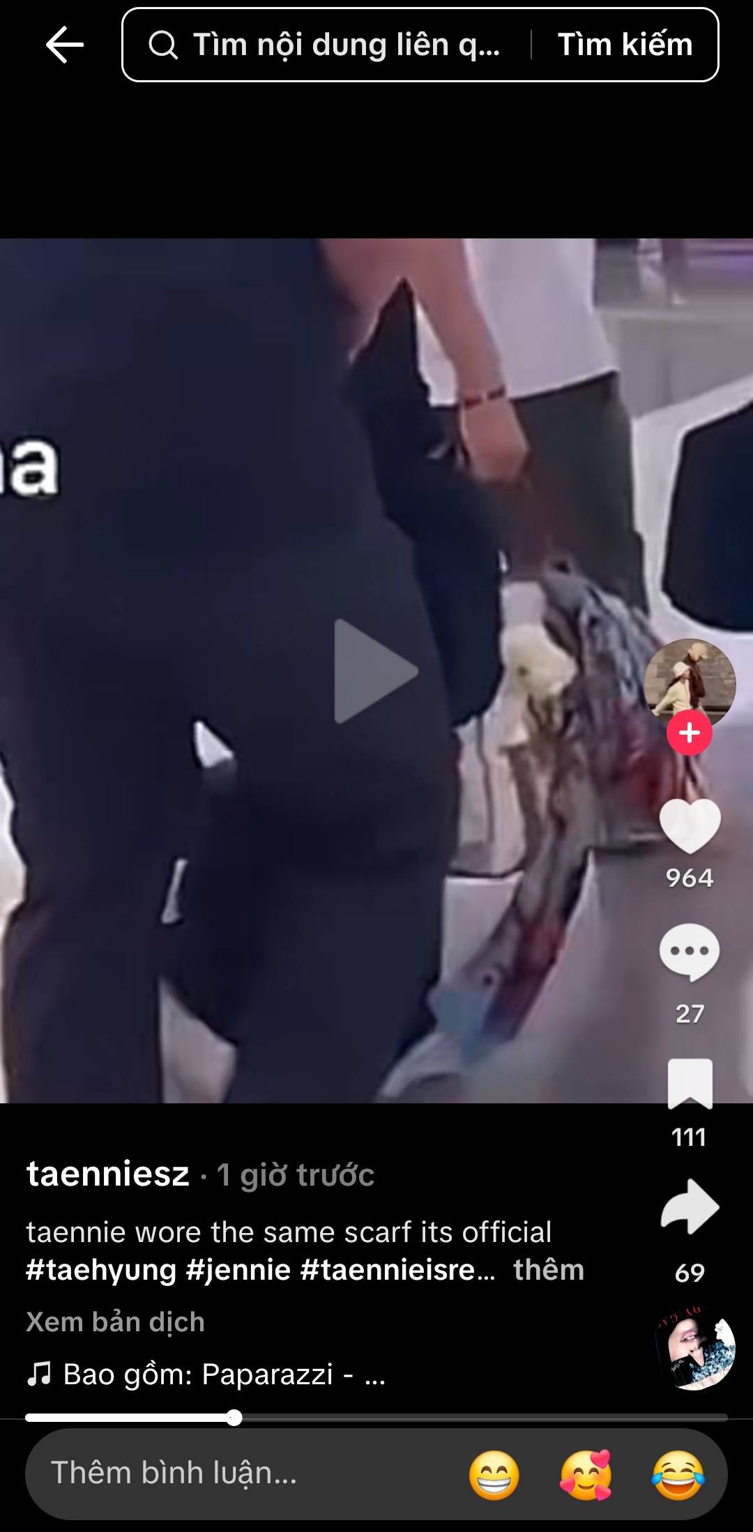 Cặp đôi hot nhất thế giới Jennie - V (BTS)