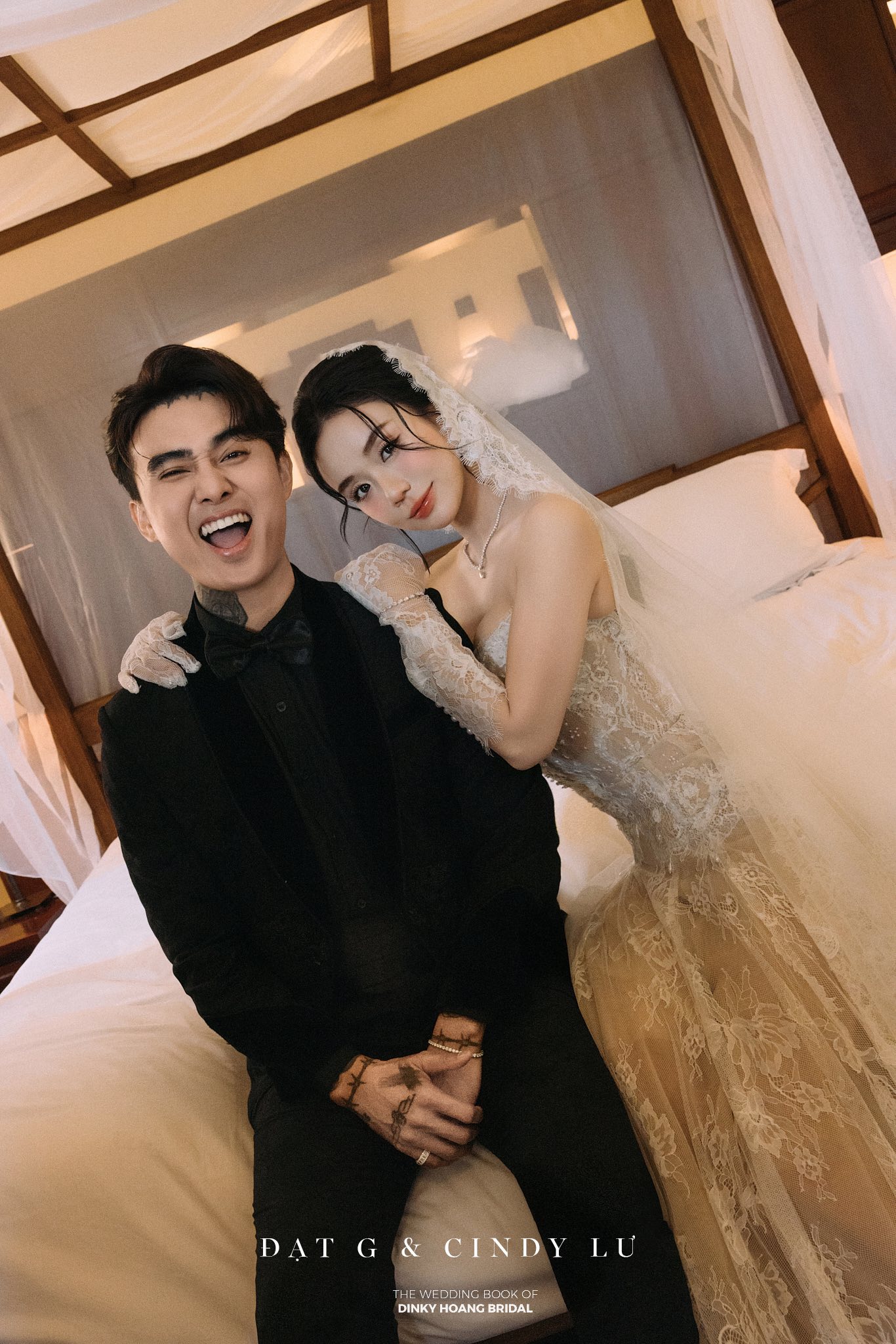 Đạt G và Cindy Lư tung trọn ảnh cưới trước giờ G: Dâu rể đẹp đôi nhưng thái độ 2