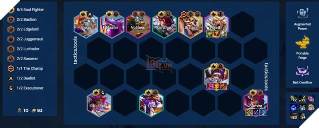 Đội hình Tinh Võ Sư tiêu biểu của tuyển thủ Stillness