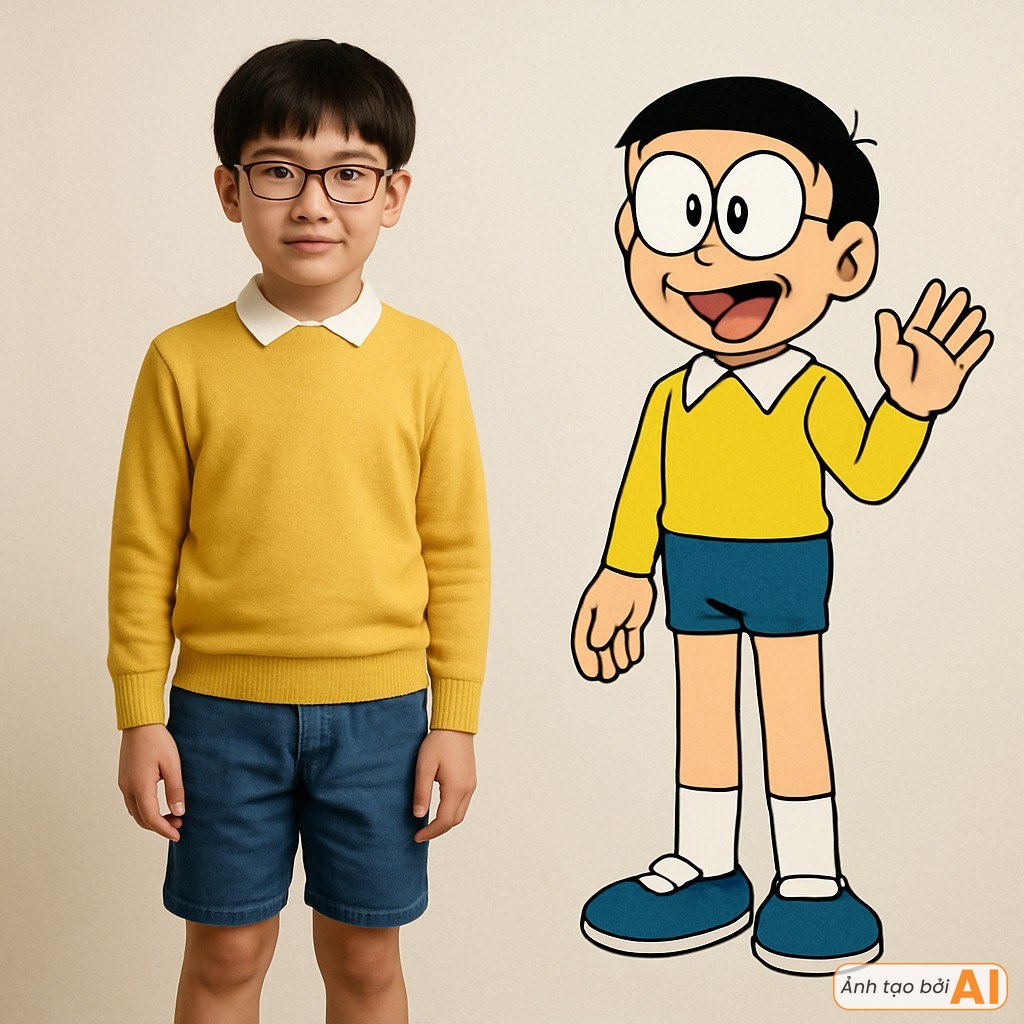 Dàn nhân vật hoạt hình Doraemon hóa người thật: Shizuka đẹp hơn bản gốc, 1 cái tên như xé truyện bước ra- Ảnh 1.