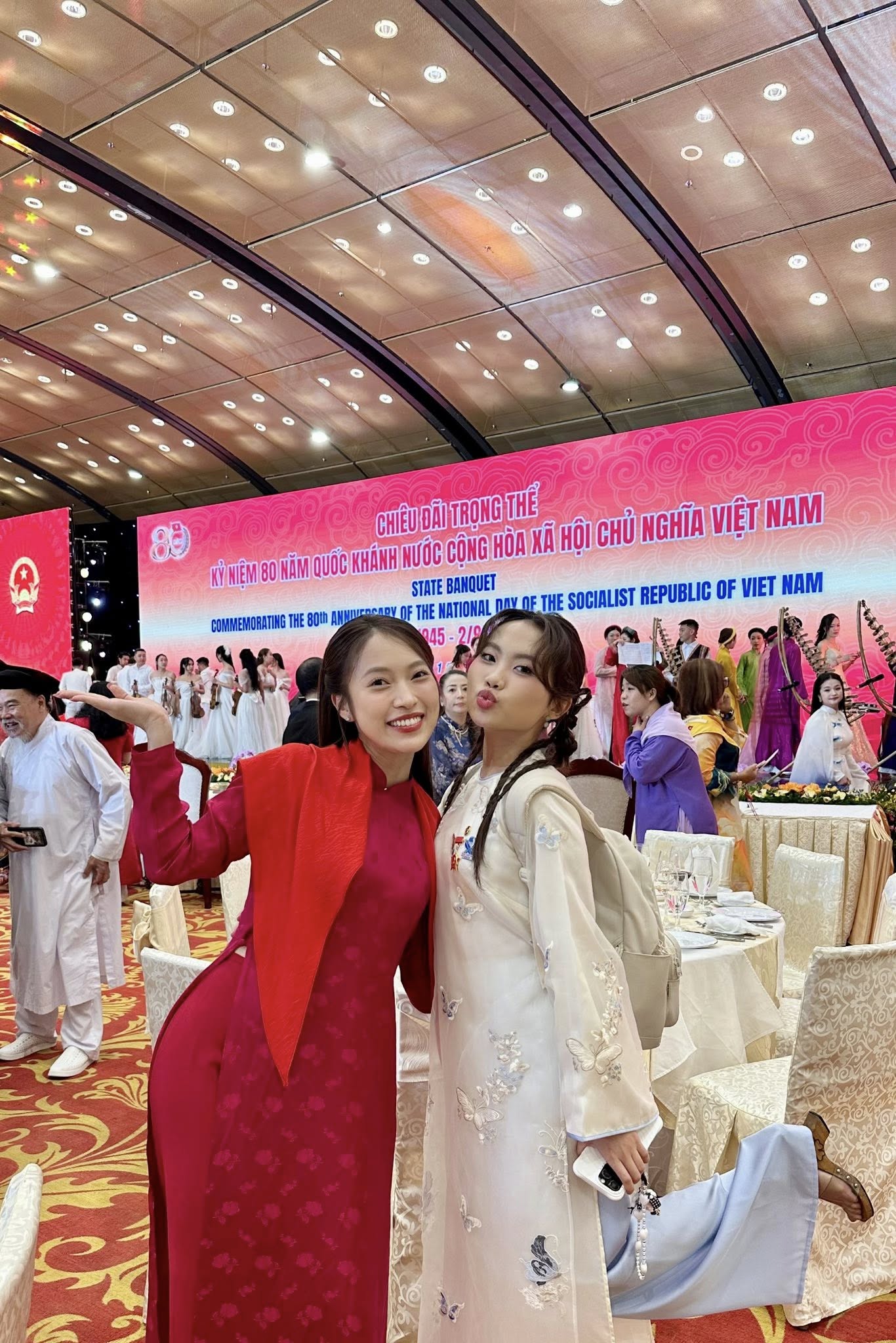 Hoa hậu Thanh Thủy - Phương Mỹ Chi và dàn sao dự tiệc chiêu đãi trọng thể kỷ niệm 80 năm Quốc khánh 2/9- Ảnh 4.