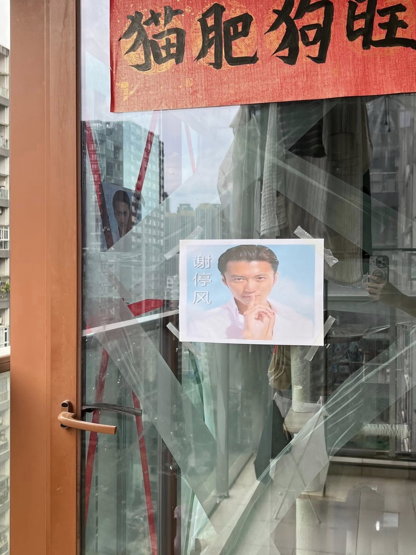 Độc lạ 2025: Người dân dán ảnh Tạ Đình Phong khắp nơi để... chống siêu bão Ragasa- Ảnh 3.