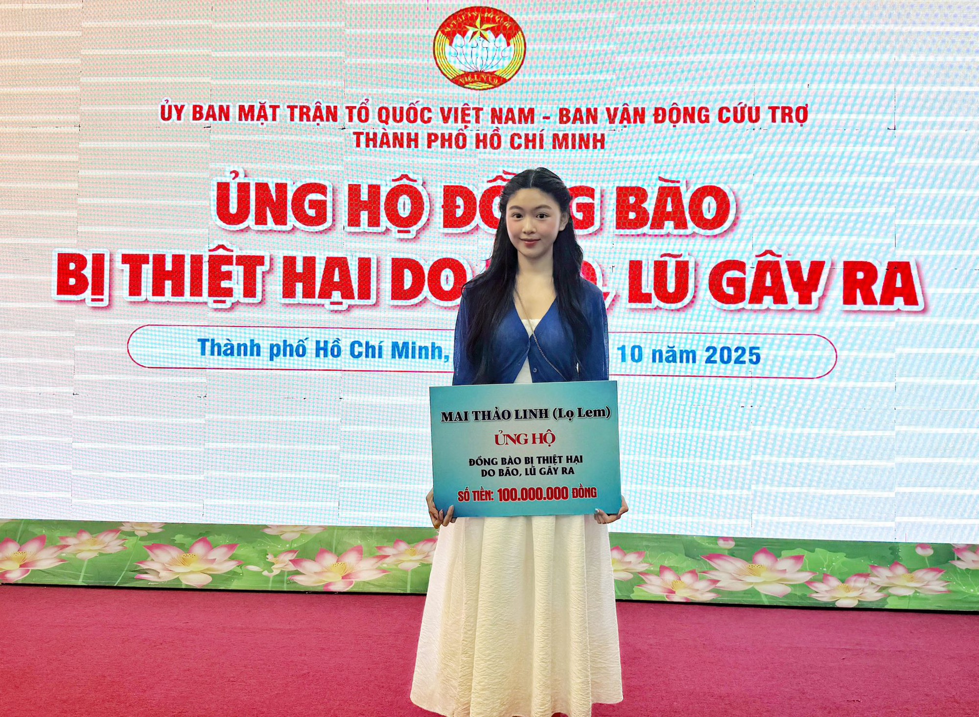 Con gái MC Quyền Linh mặc gì đi từ thiện mà gây bàn tán?- Ảnh 1.