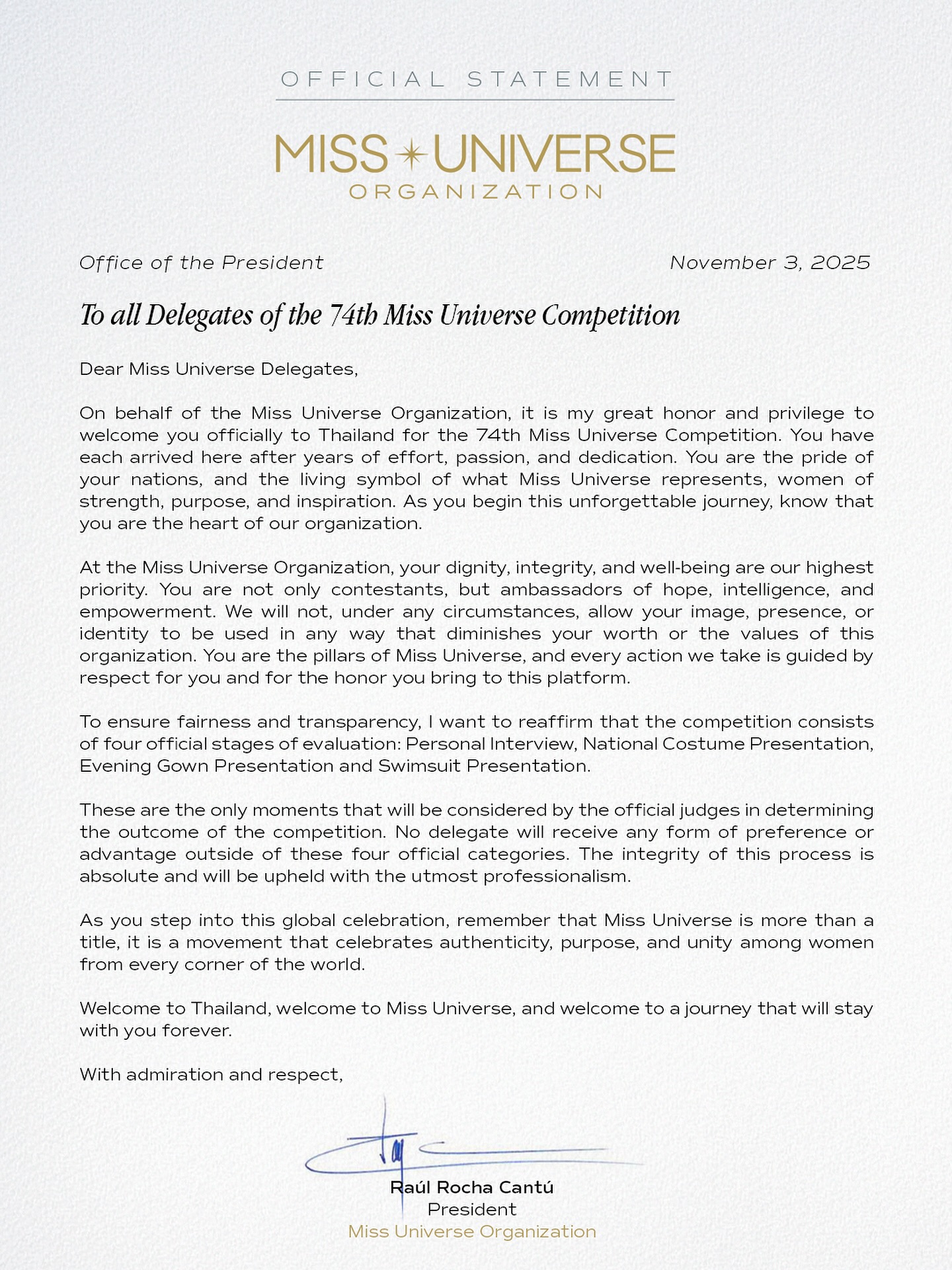 Miss Universe đăng