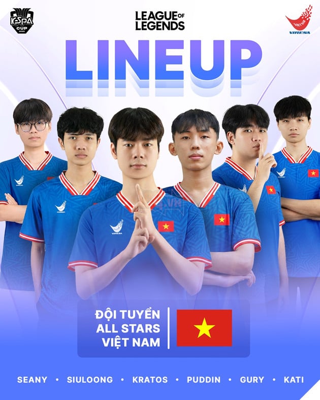 KeSPA Cup 2025: VIRESA Cong Bo Doi Hinh Chinh Thuc Cua All Stars Viet Nam 2 KeSPA Cup 2025: VIRESA Công Bố Đội Hình Chính Thức Của All Stars Việt Nam 2