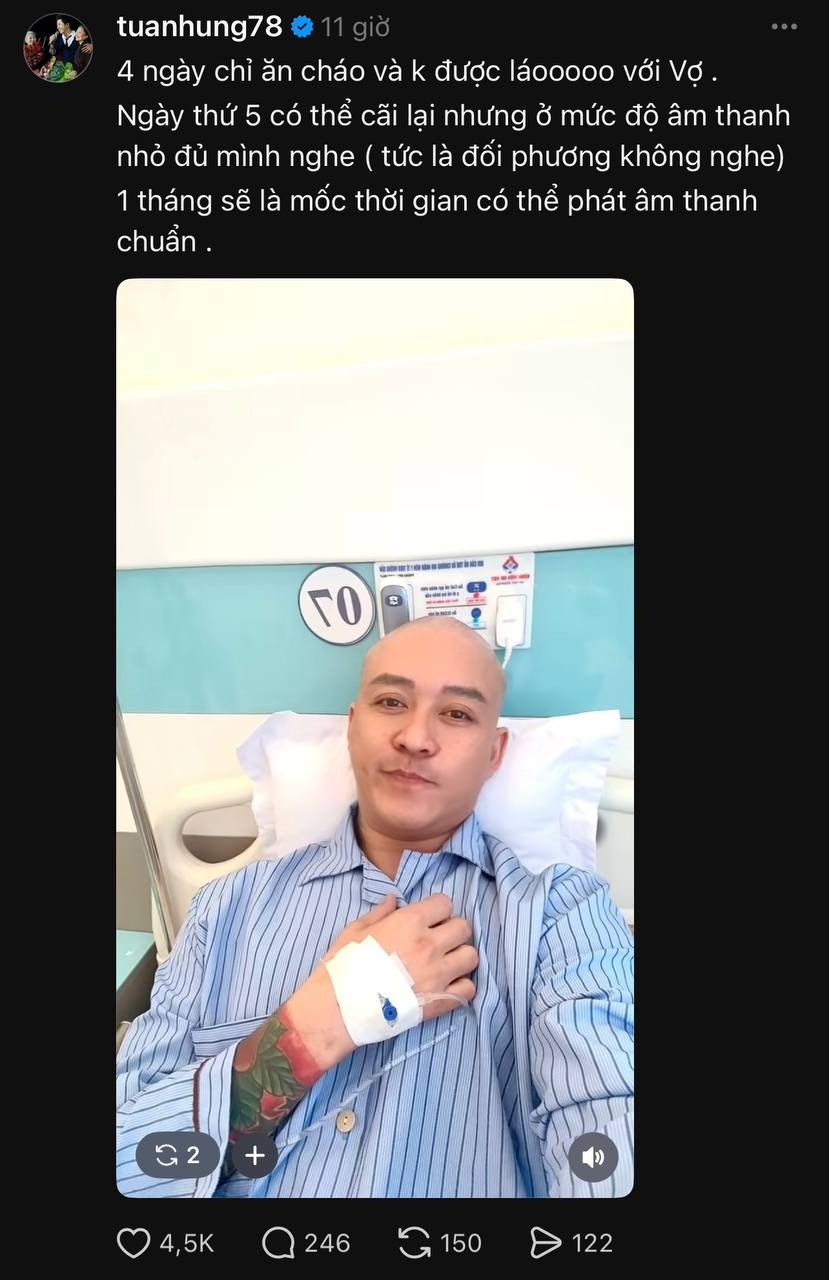 Tình trạng của Tuấn Hưng sau khi nhập viện phẫu thuật- Ảnh 3.