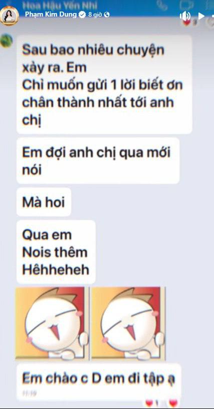 Lộ tin nhắn của Hoa hậu Yến Nhi sau lùm xùm nói xấu Sen Vàng- Ảnh 1.